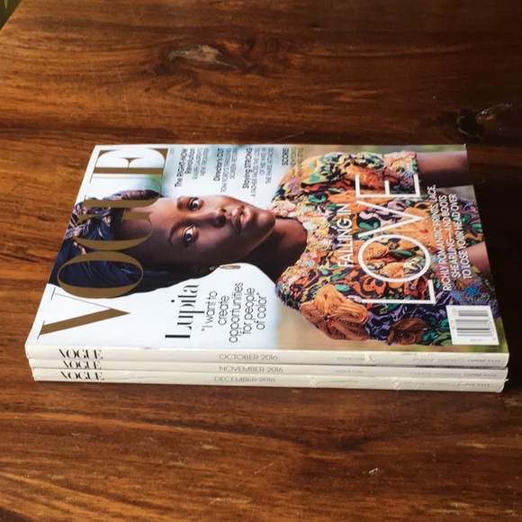VOGUE 2016 Oct Nov Dec Lupita Nyongo Emma Stone Michelle Obama (Set of 3) - Picture 4 of 8